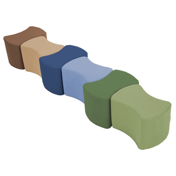 Softscape Butterfly Stool Set 10in Earthtones 6pc