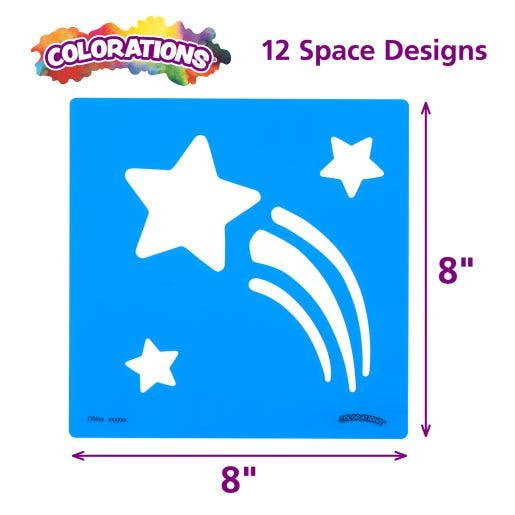 Space Stencil Set 8in x 8in Set of 12