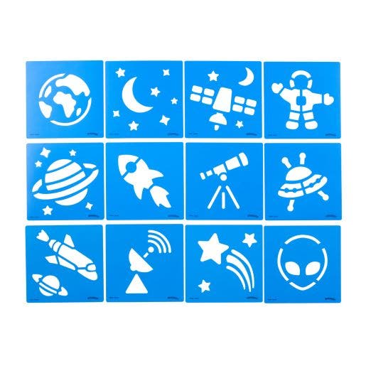 Space Stencil Set 8in x 8in Set of 12