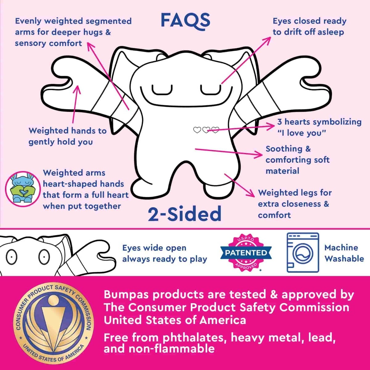 Sprinx Bumpas Weighted Plush Character 14in