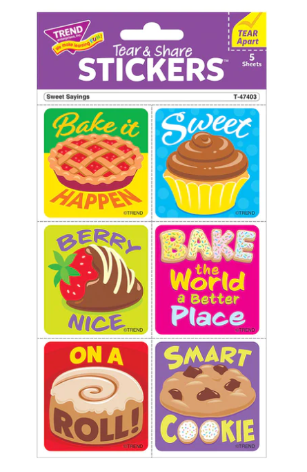 Sweet Sayings Tear and Share Stickers