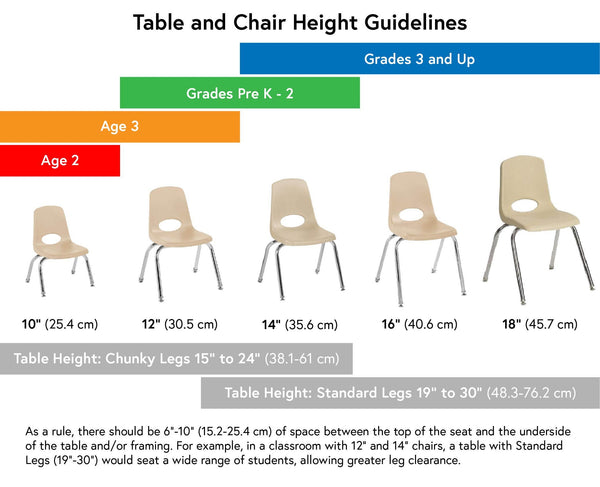 Beech Stacking Chair 4 pack 10.25in H Seat Height