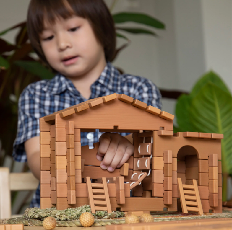 Tabletop Notch Blocks Western 129 pc