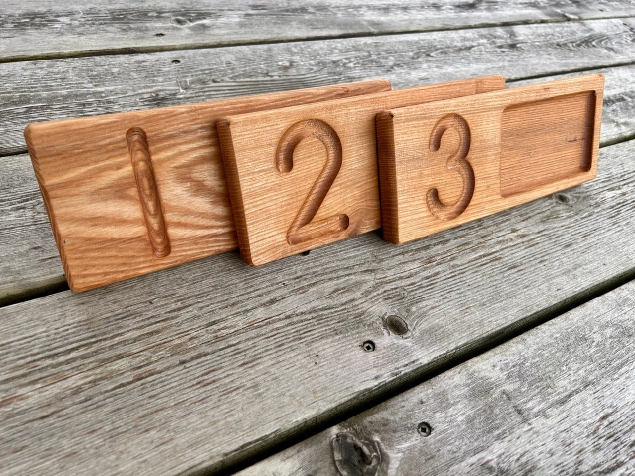 Wooden Number Trays by Naturally Inspired Play