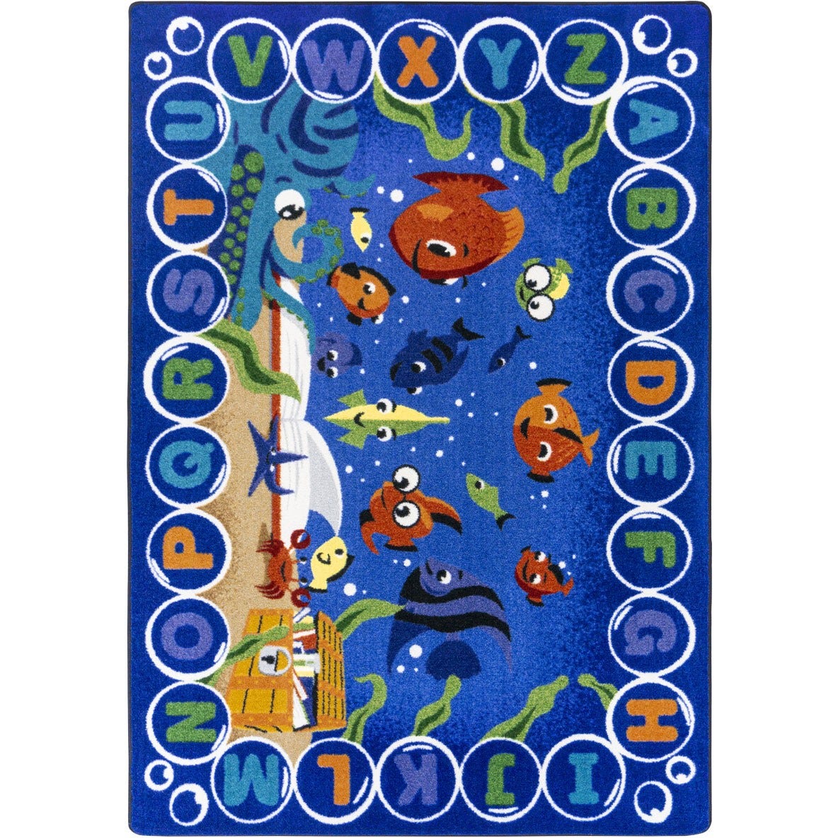 Underwater Readers Rectangle Multi Carpet 7ft 8in x 10ft 9in