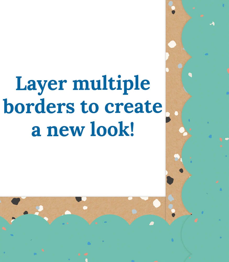 We Belong Speckled Kraft Paper Straight Borders