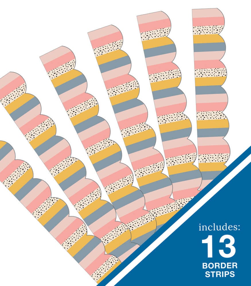 We Belong Stripes Scalloped Borders