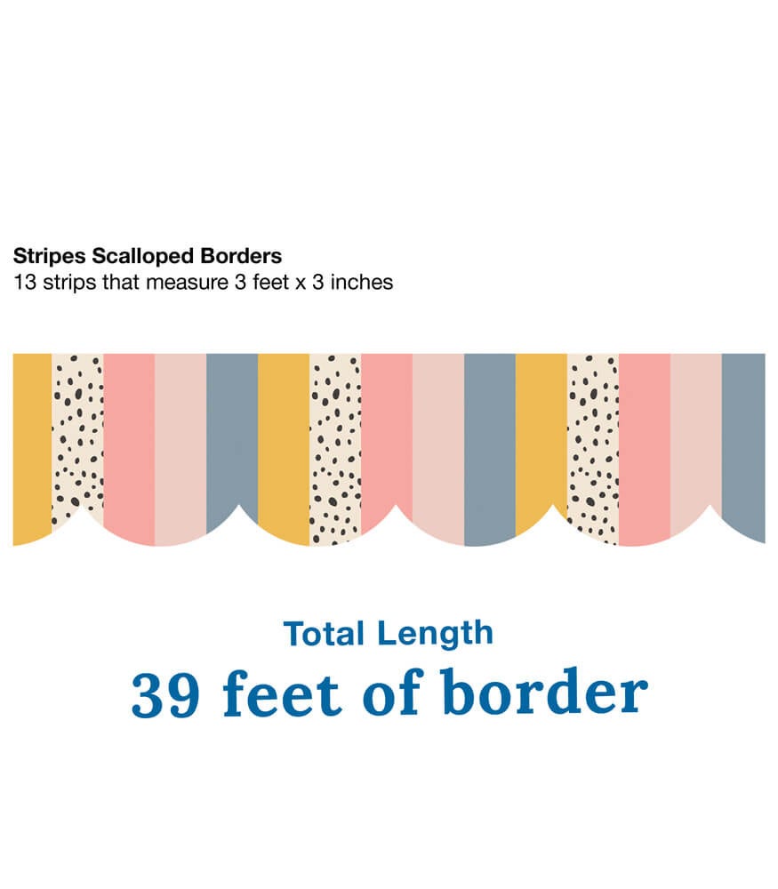 We Belong Stripes Scalloped Borders