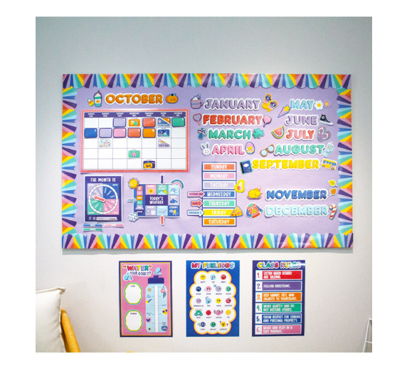We Stick Together Calendar Bulletin Board Set