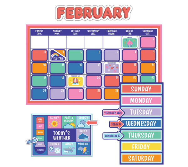 We Stick Together Calendar Bulletin Board Set