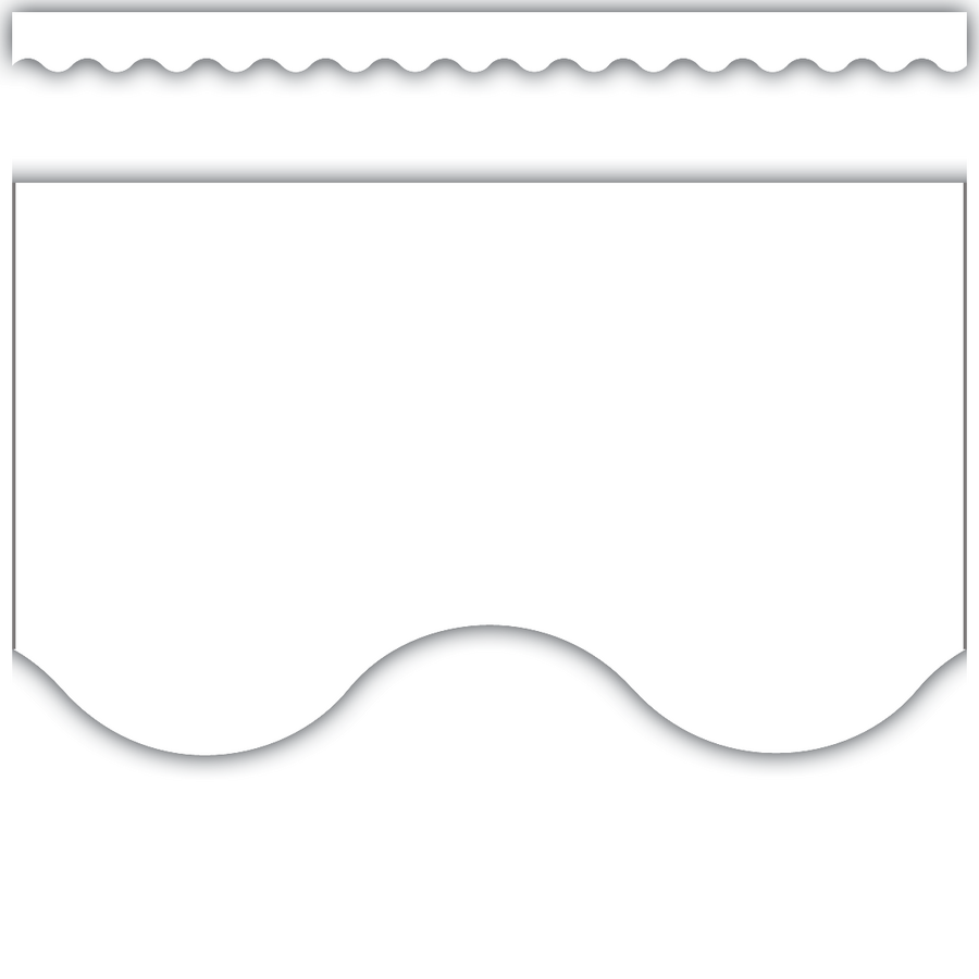 White Scalloped Border Trim