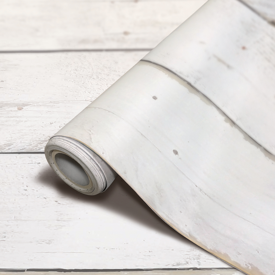 White Shiplap Peel and Stick Decorative Paper