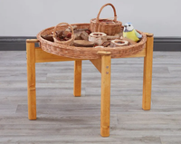 Wooden Stand for Wicker Tray or Mirror