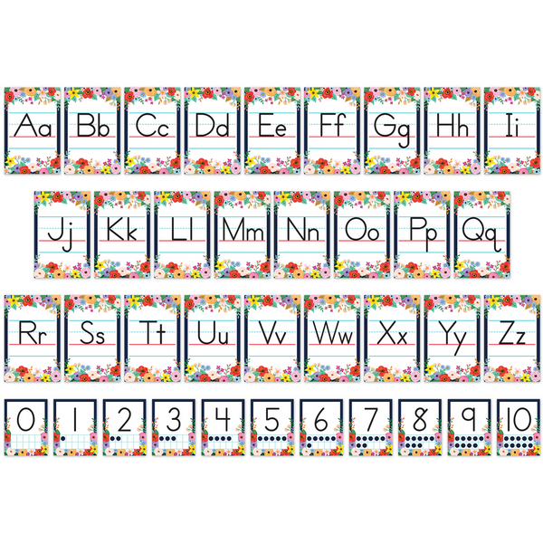 Wildflowers Alphabet Bulletin Board
