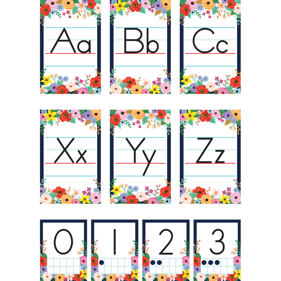 Wildflowers Alphabet Bulletin Board