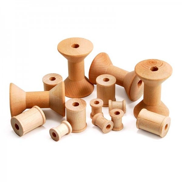 Wood Spools 72 Assorted Spools