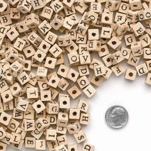 Wooden ABC Beads 600 Pieces