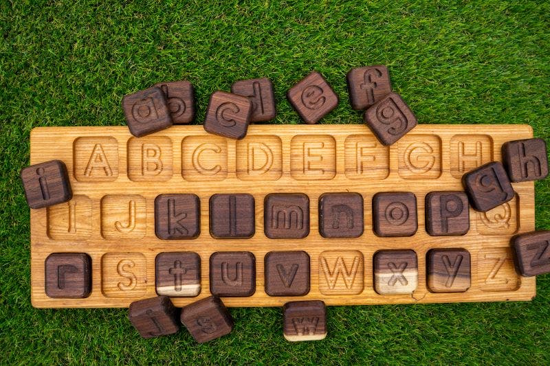 Wooden Alphabet Keyboard by Naturally Inspired Play