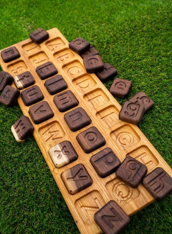 Wooden Alphabet Keyboard by Naturally Inspired Play