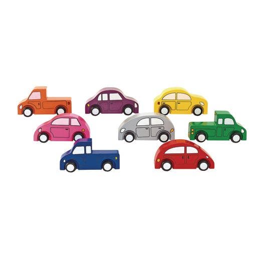 Wooden Cars and Trucks Set of 8