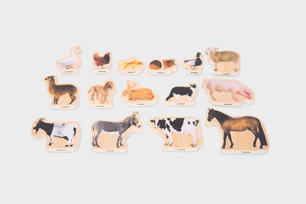 Wooden Domestic Animal Blocks