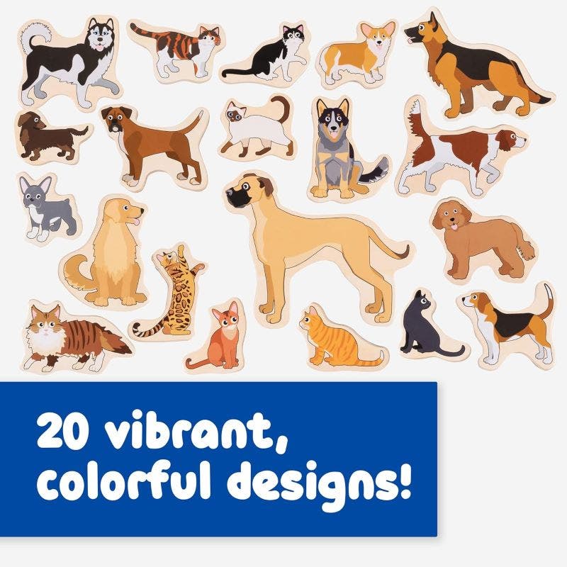 Wooden Magnets - Cats & Dogs