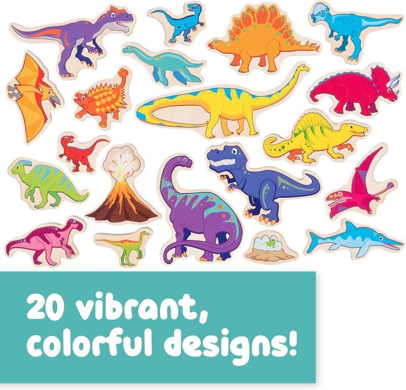 Wooden Magnets - Dinosaurs
