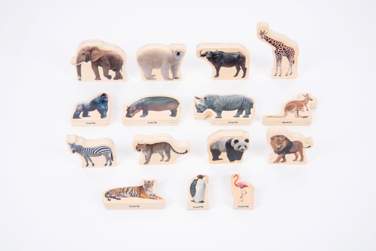 Wooden Wild Animal Blocks