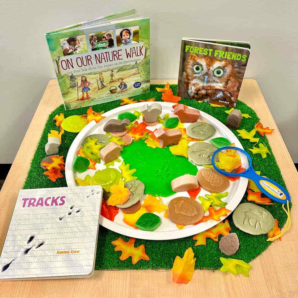 Woodland Playdough Tracks Investigation Collection